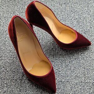 Christian Louboutin Velvet Pigalle Follies 100 (IT 35)